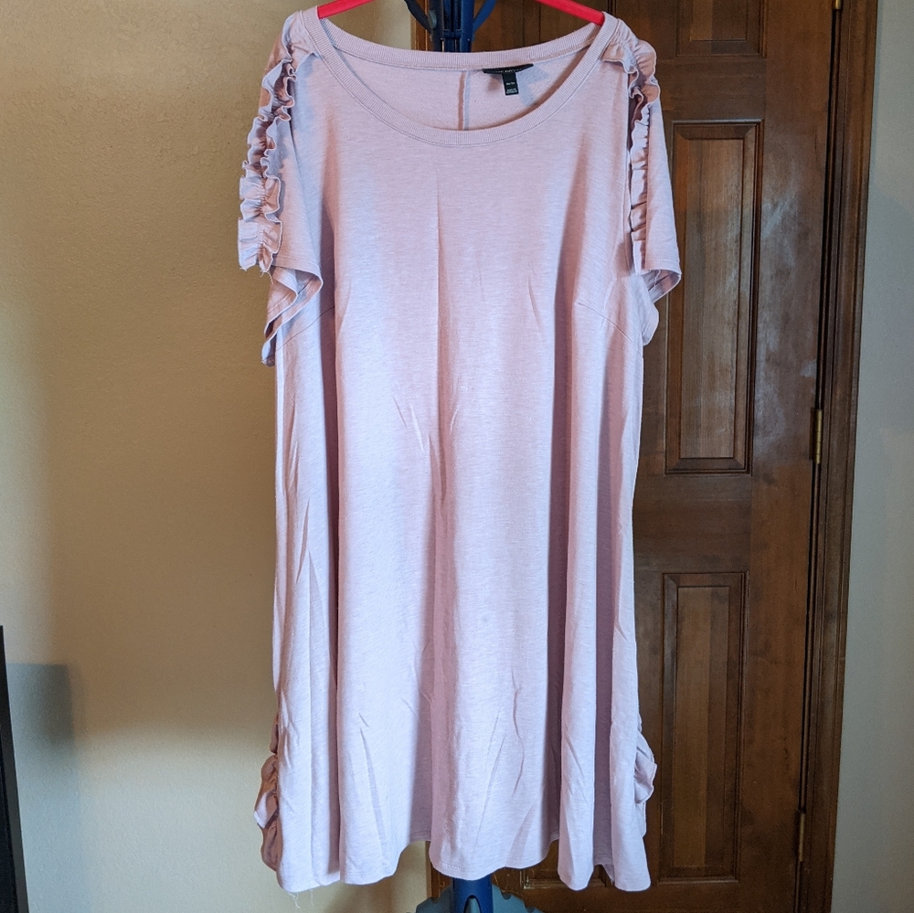 Lane Bryant Short Sleeve Ruffled Tee Dress 26/28